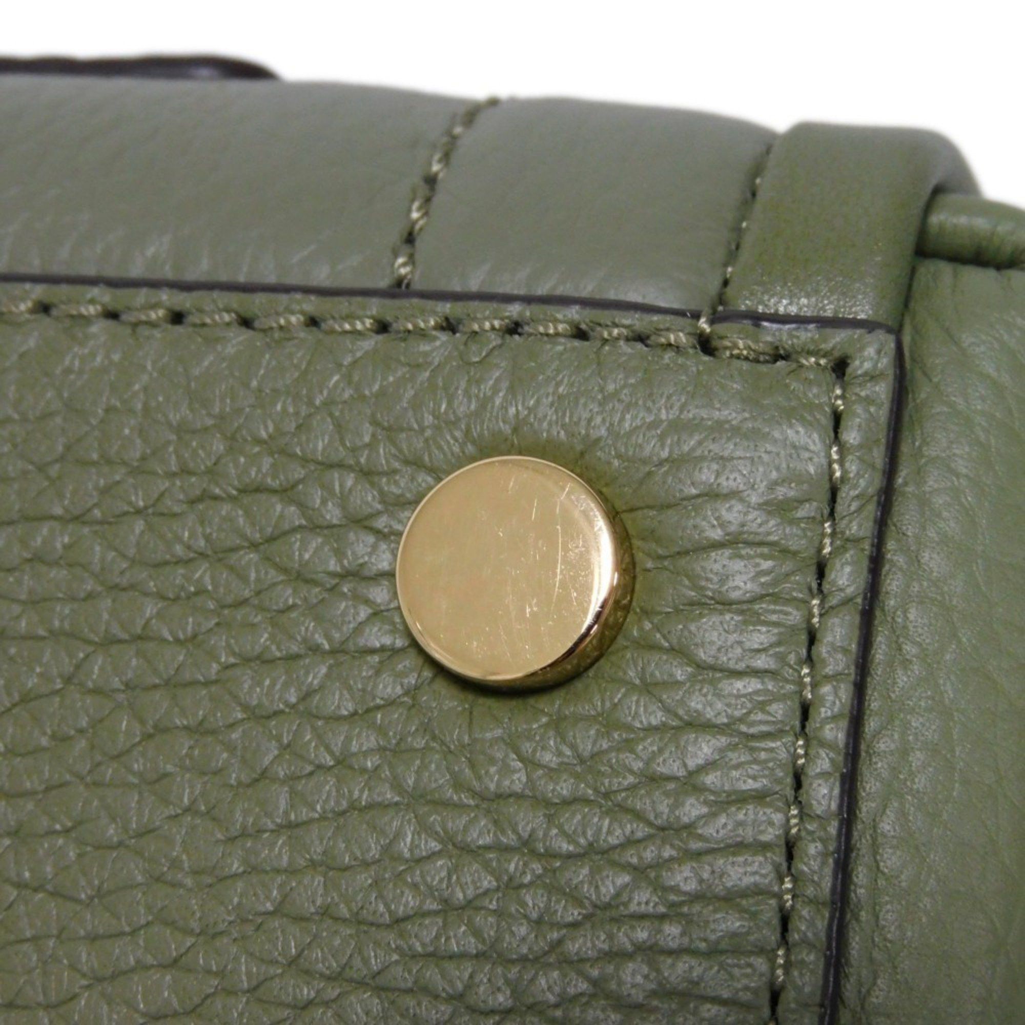 Michael Kors Michael Kors Handbag Carine Small Satchel MK Charm Shoulder Bag Metal Studs Khaki 30S0GCCS1T Women's Size ONE SIZE - 18 Thumbnail
