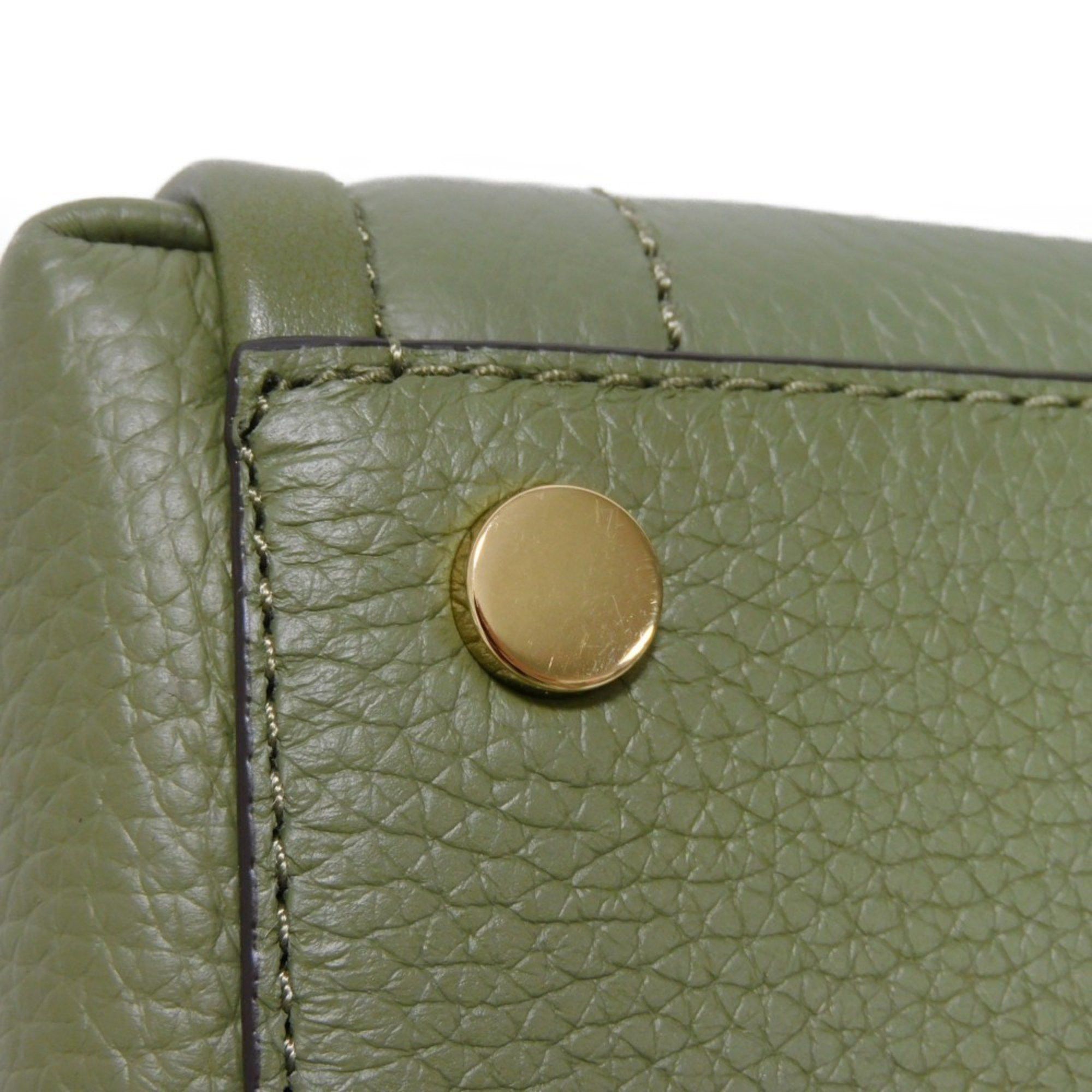 Michael Kors Michael Kors Handbag Carine Small Satchel MK Charm Shoulder Bag Metal Studs Khaki 30S0GCCS1T Women's Size ONE SIZE - 17 Thumbnail