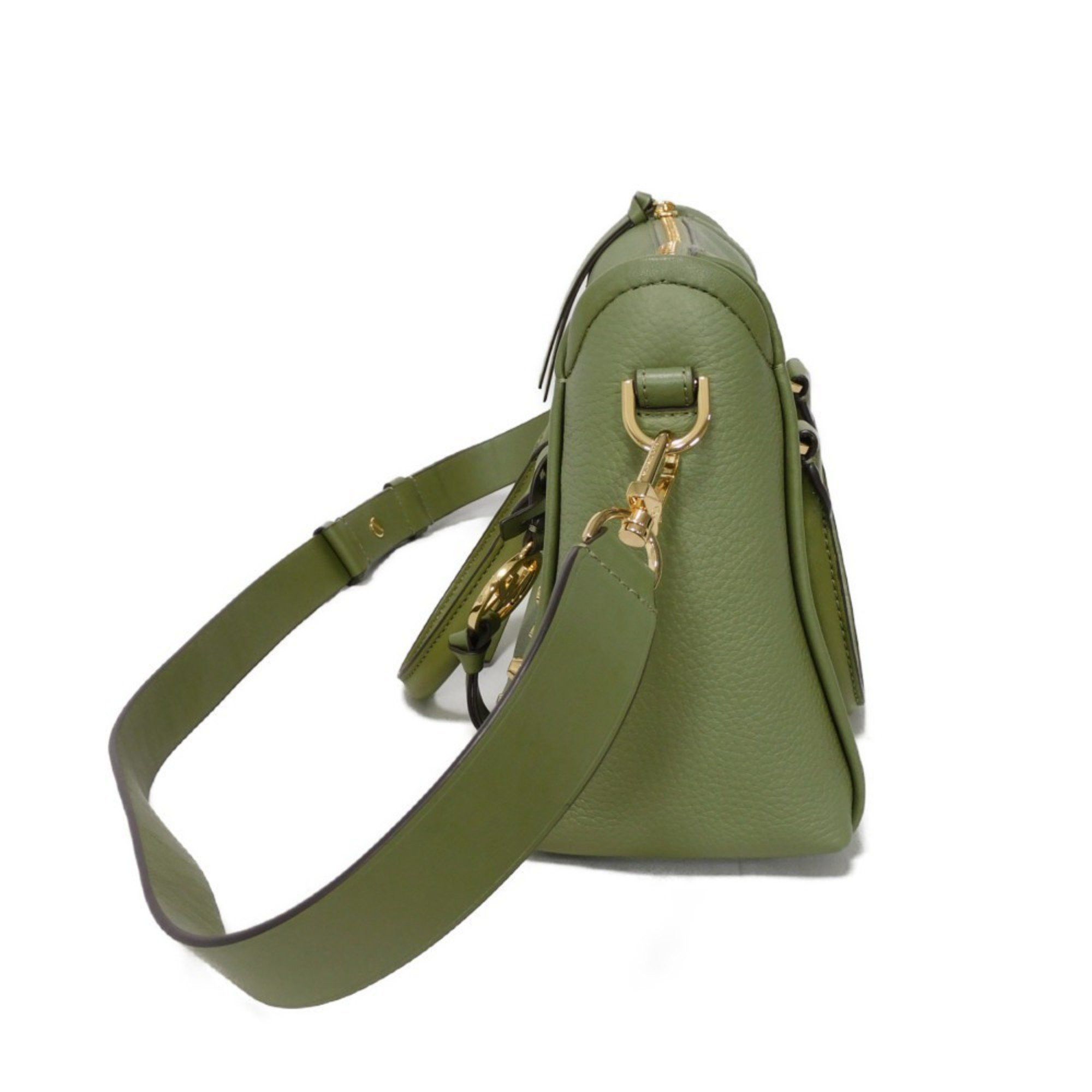 Michael Kors Michael Kors Handbag Carine Small Satchel MK Charm Shoulder Bag Metal Studs Khaki 30S0GCCS1T Women's Size ONE SIZE - 3 Thumbnail
