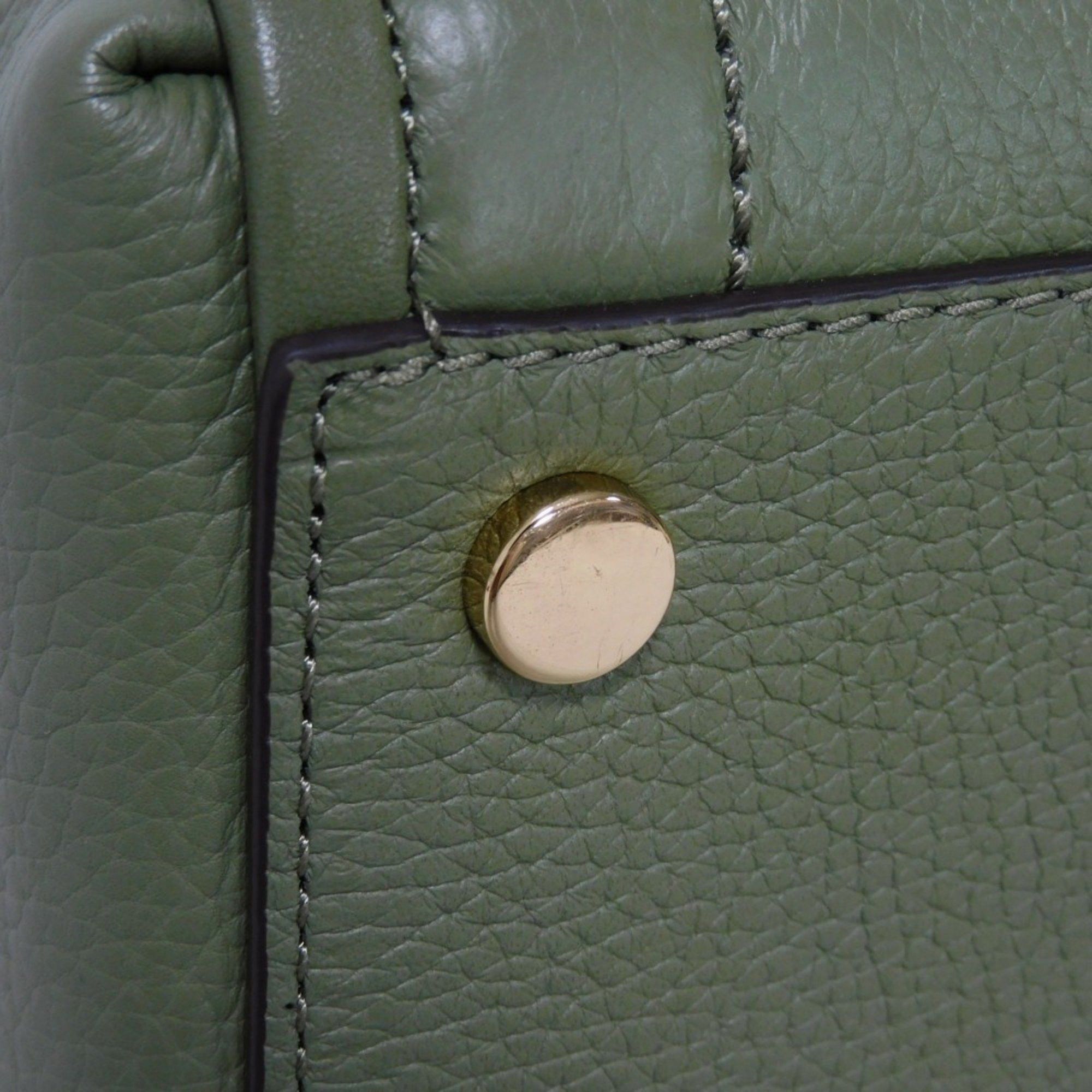 Michael Kors Michael Kors Handbag Carine Small Satchel MK Charm Shoulder Bag Metal Studs Khaki 30S0GCCS1T Women's Size ONE SIZE - 16 Thumbnail