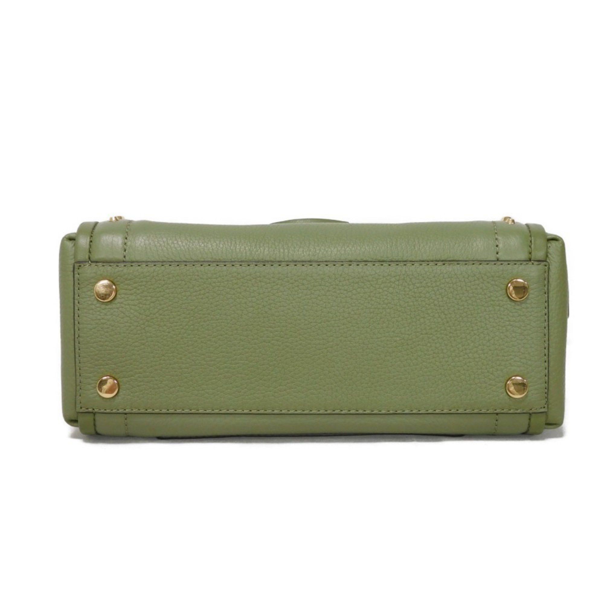 Michael Kors Michael Kors Handbag Carine Small Satchel MK Charm Shoulder Bag Metal Studs Khaki 30S0GCCS1T Women's Size ONE SIZE - 15 Thumbnail