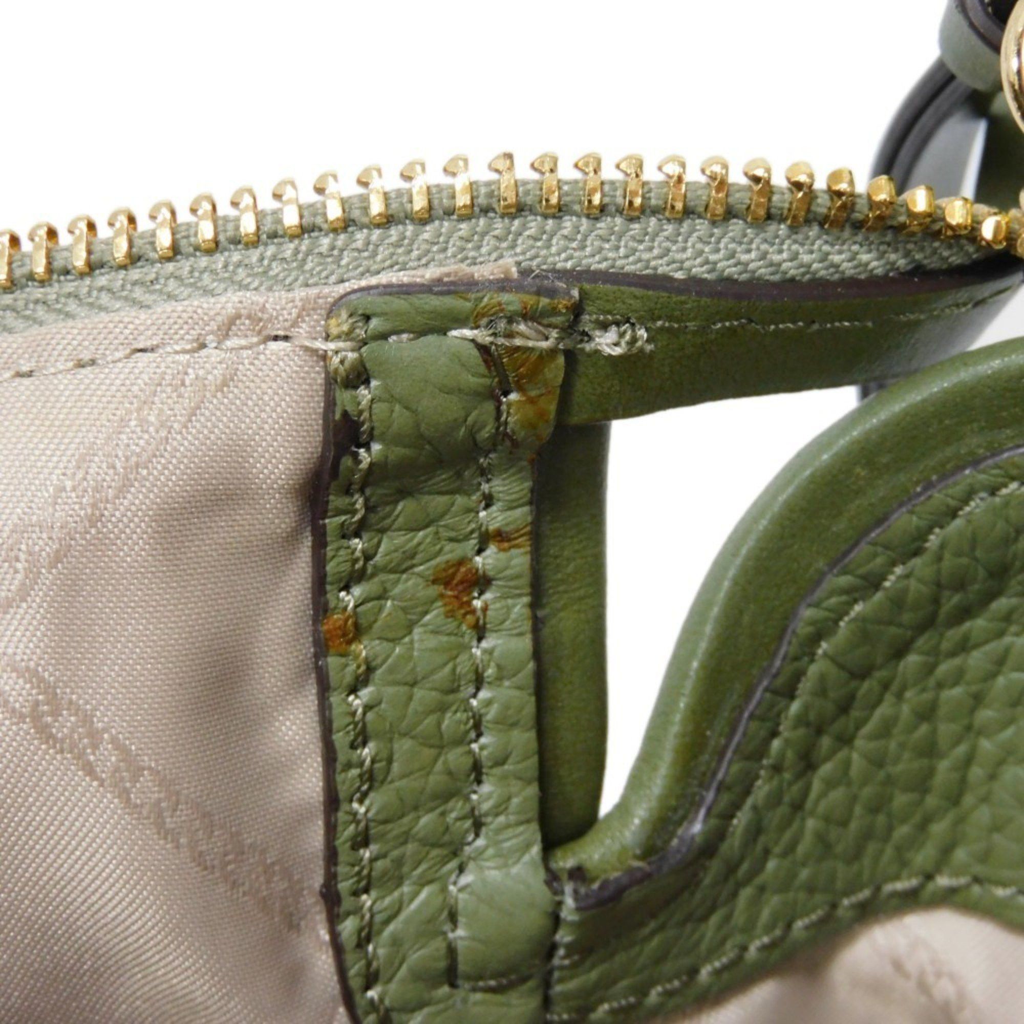 Michael Kors Michael Kors Handbag Carine Small Satchel MK Charm Shoulder Bag Metal Studs Khaki 30S0GCCS1T Women's Size ONE SIZE - 8 Thumbnail
