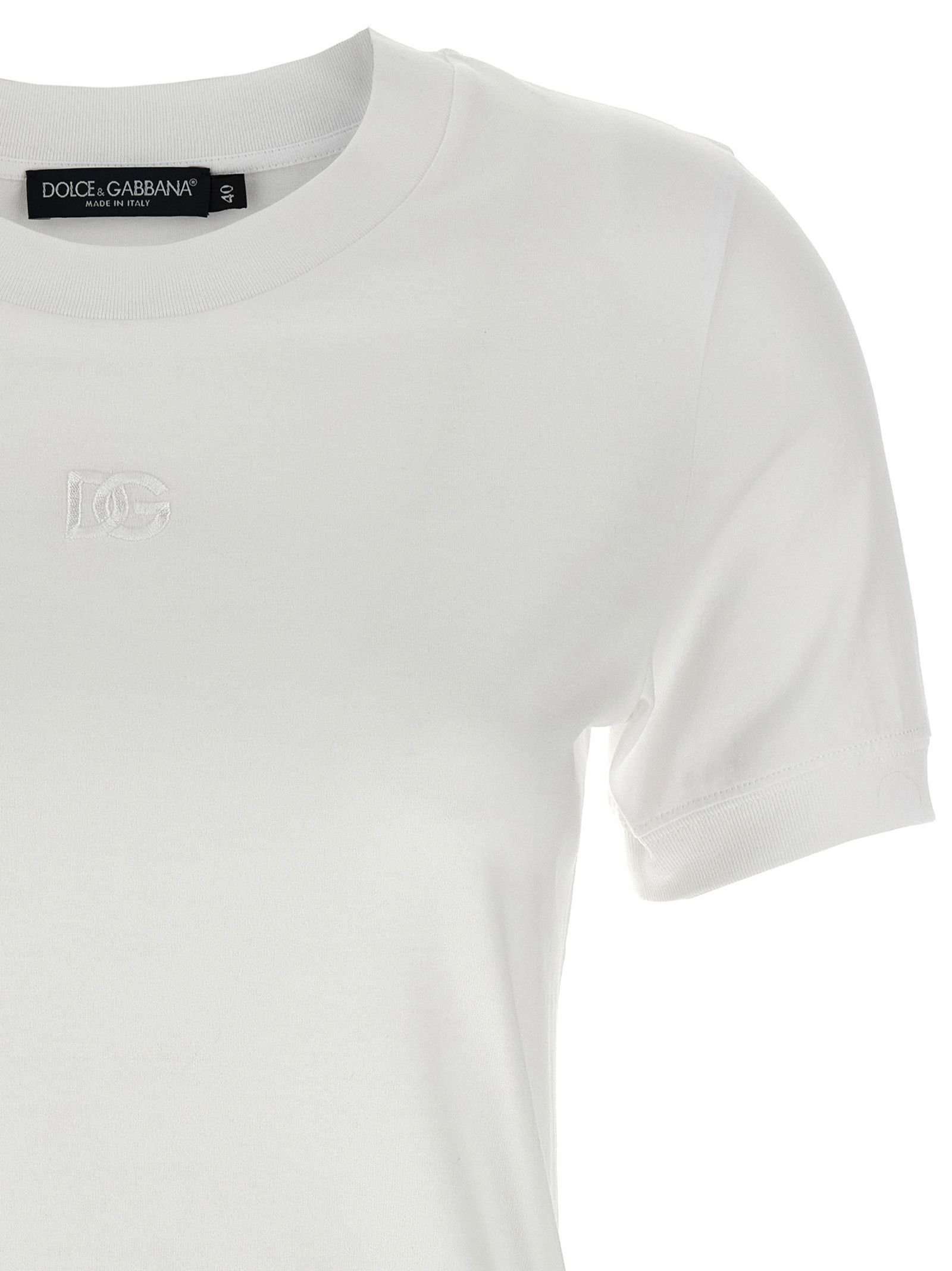 Dolce & Gabbana Logo Embroidery T-Shirt Size L / US 10 / IT 46 - 3 Thumbnail