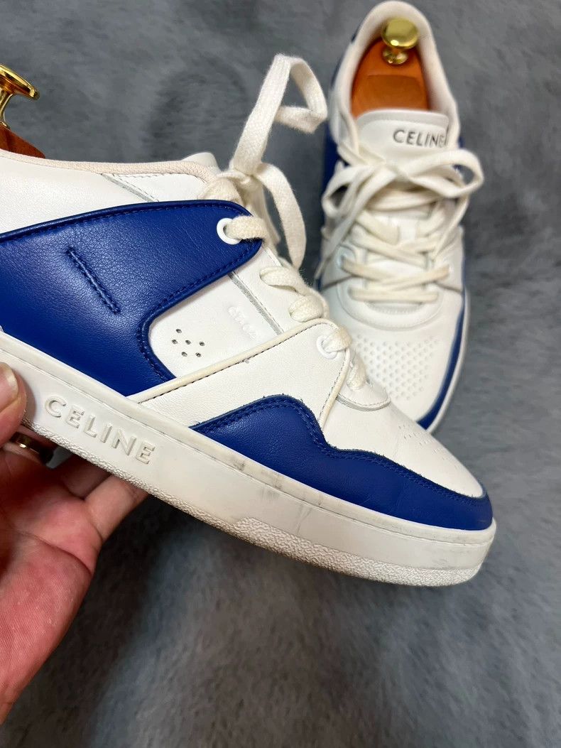 Celine Celine Low-top Sneakers Blue and White Size US 10.5 / EU 43-44 - 2 Thumbnail