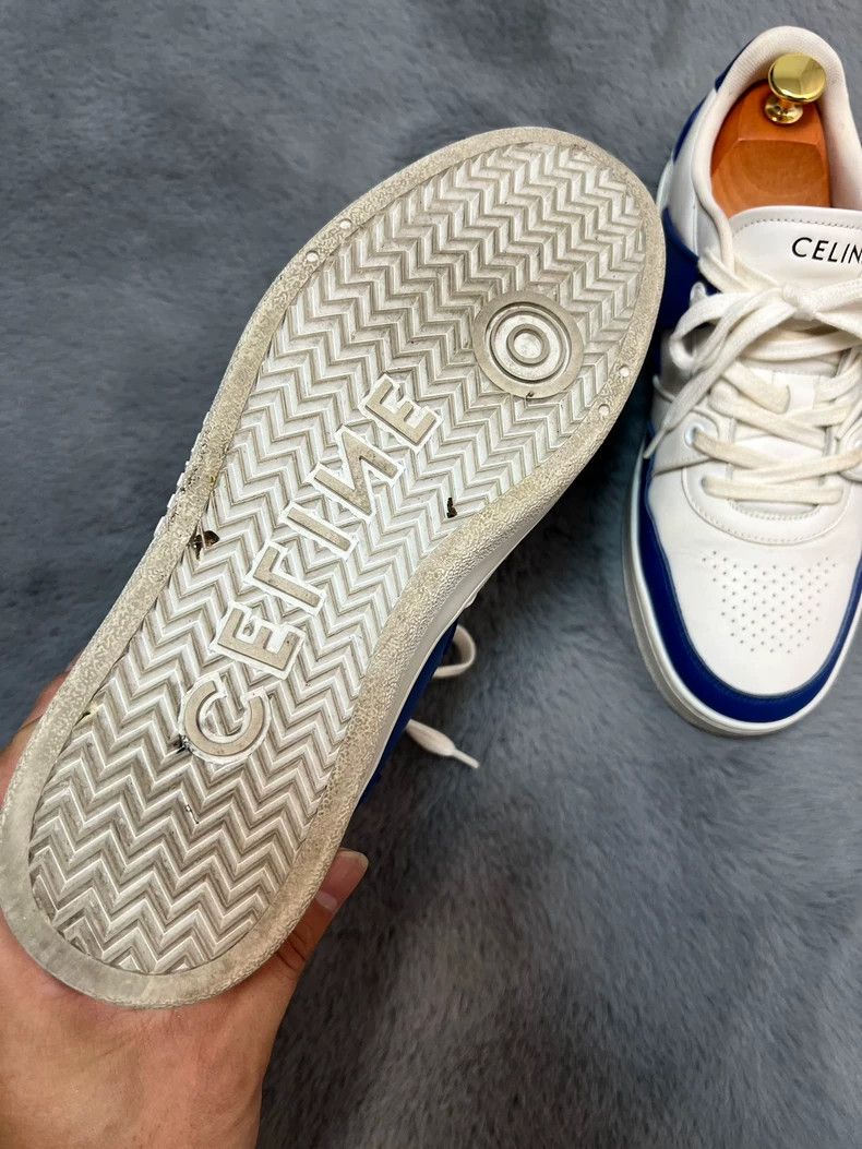 Celine Celine Low-top Sneakers Blue and White Size US 10.5 / EU 43-44 - 4 Thumbnail