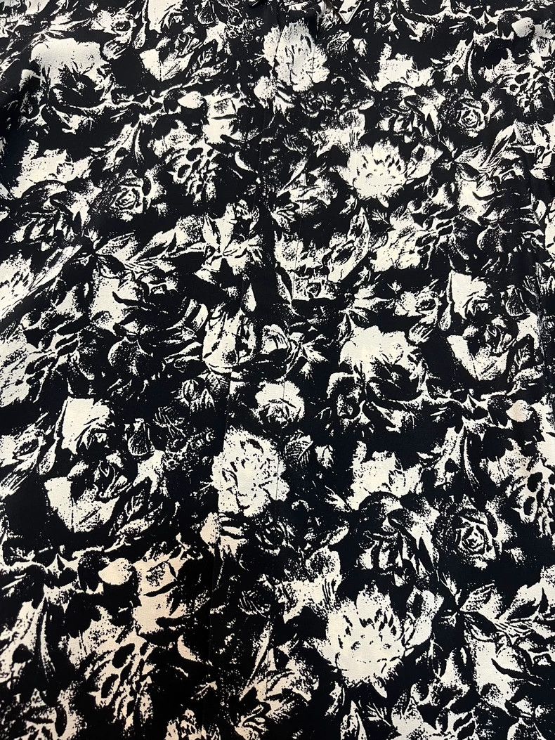 Saint Laurent Paris Saint Laurent Black and White Silk Shirt Size US M / EU 48-50 / 2 - 4 Thumbnail
