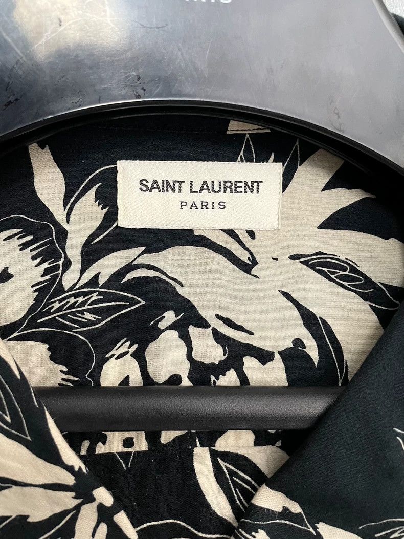 Saint Laurent Paris Saint Laurent Short Sleeve Floral Shirt Size US L / EU 52-54 / 3 - 3 Thumbnail