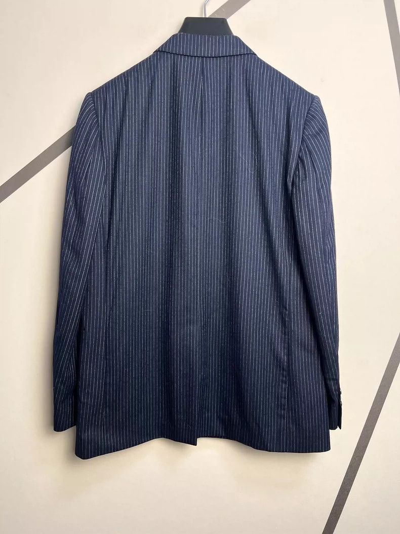 Celine Celine Double-Breasted Pinstripe Blazer Size US L / EU 52-54 / 3 - 2 Thumbnail