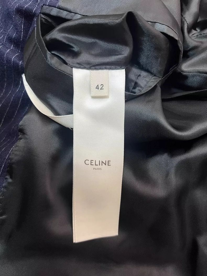 Celine Celine Double-Breasted Pinstripe Blazer Size US L / EU 52-54 / 3 - 5 Thumbnail