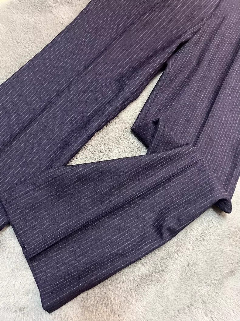 Celine Celine Navy Blue Wide-Leg Striped Pants Size US 40 / EU 56 - 3 Thumbnail