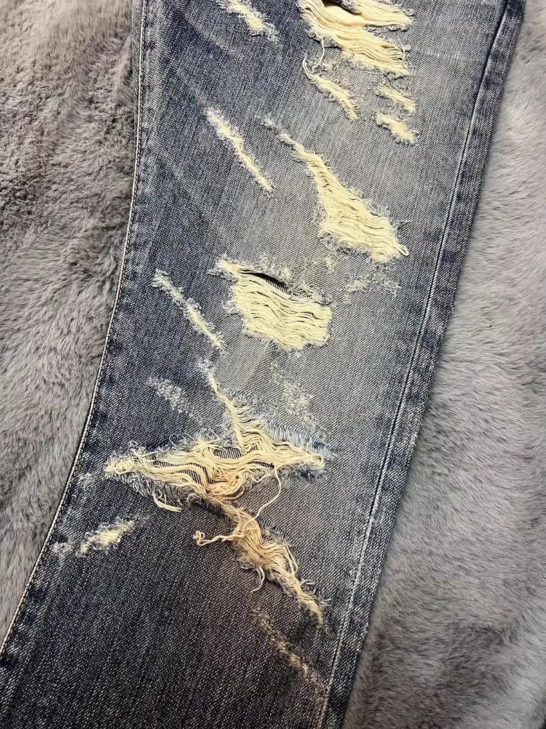 Saint Laurent Paris Saint Laurent Distressed Blue Denim Pants Size US 32 / EU 48 - 5 Thumbnail