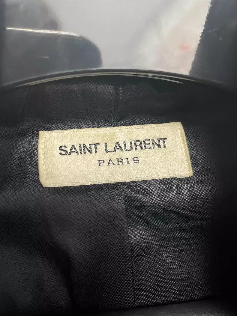 Saint Laurent Paris Saint Laurent Black Wool Baseball Jacket Size US L / EU 52-54 / 3 - 3 Thumbnail
