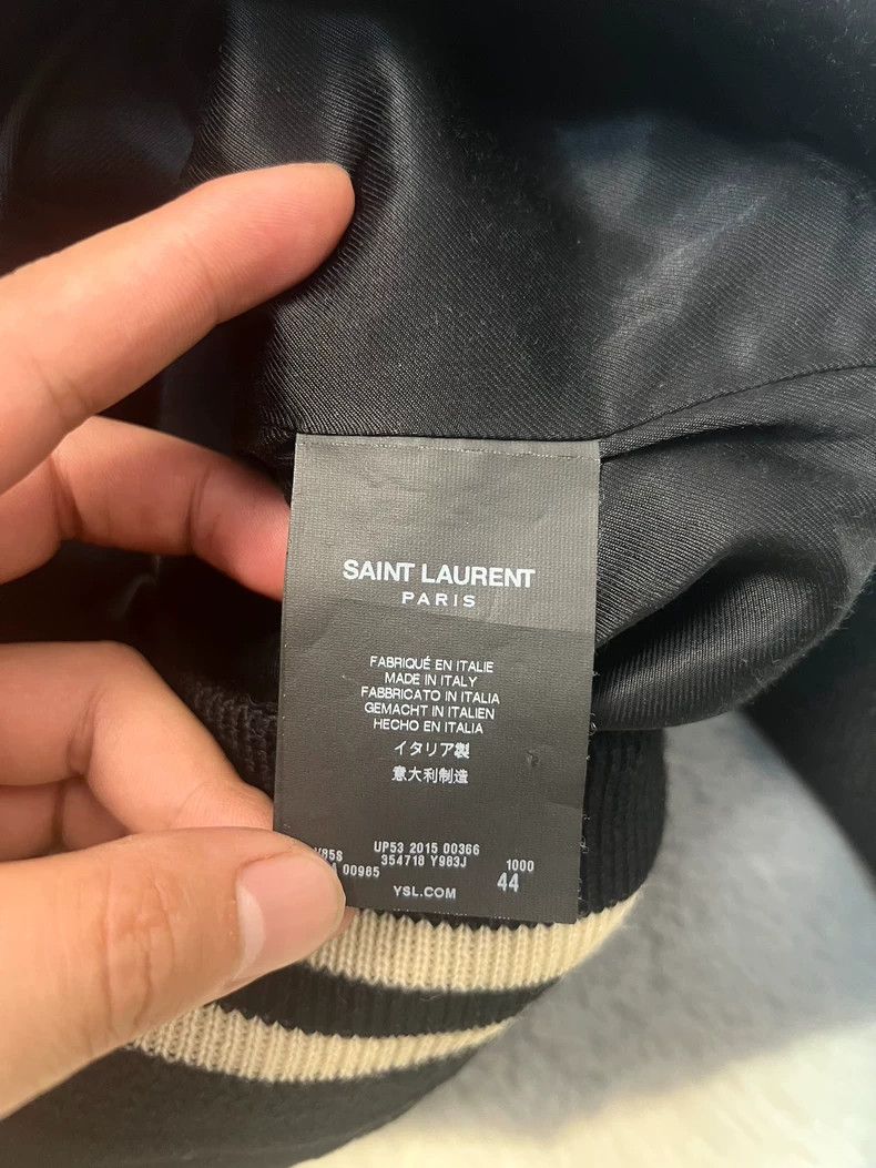 Saint Laurent Paris Saint Laurent Black and White Baseball Jacket Size US S / EU 44-46 / 1 - 8 Thumbnail