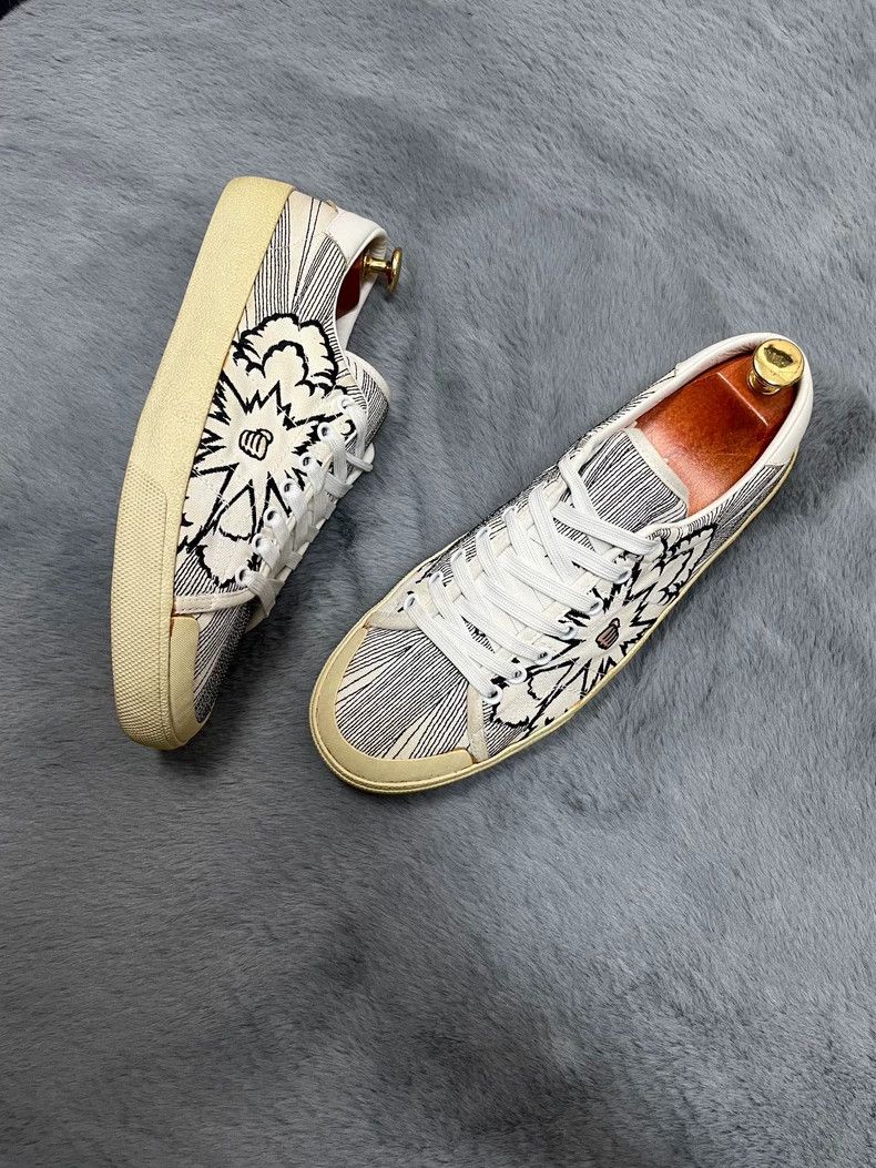Saint Laurent Paris Saint Laurent Low-Top Sneakers with Embroidery Size US 8.5 / EU 41-42 - 6 Thumbnail