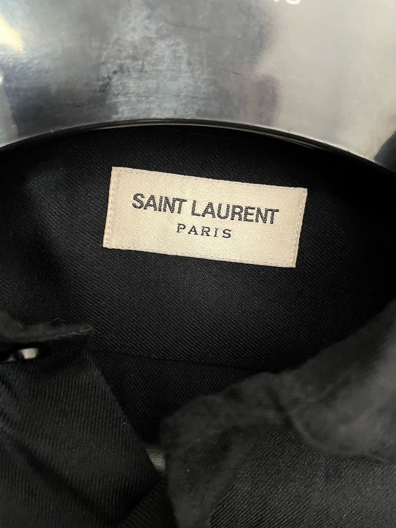 Saint Laurent Paris Saint Laurent Black Silk Long Sleeve Shirt Size US M / EU 48-50 / 2 - 3 Thumbnail