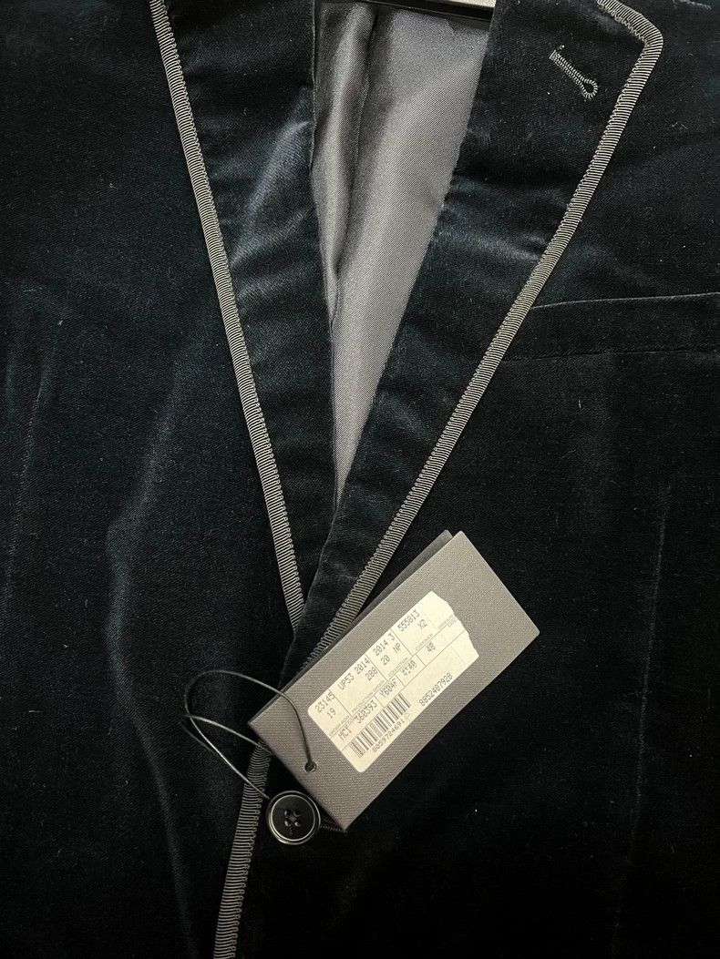 Saint Laurent Paris Saint Laurent Blue Velvet Blazer Jacket Size US L / EU 52-54 / 3 - 4 Thumbnail