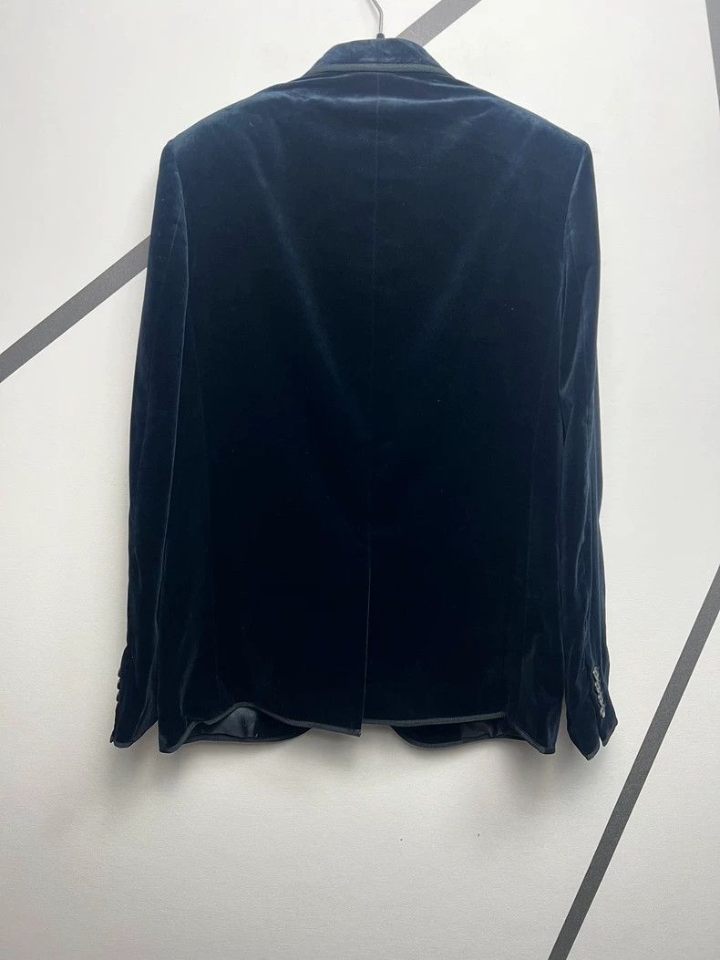 Saint Laurent Paris Saint Laurent Blue Velvet Blazer Jacket Size US L / EU 52-54 / 3 - 2 Thumbnail