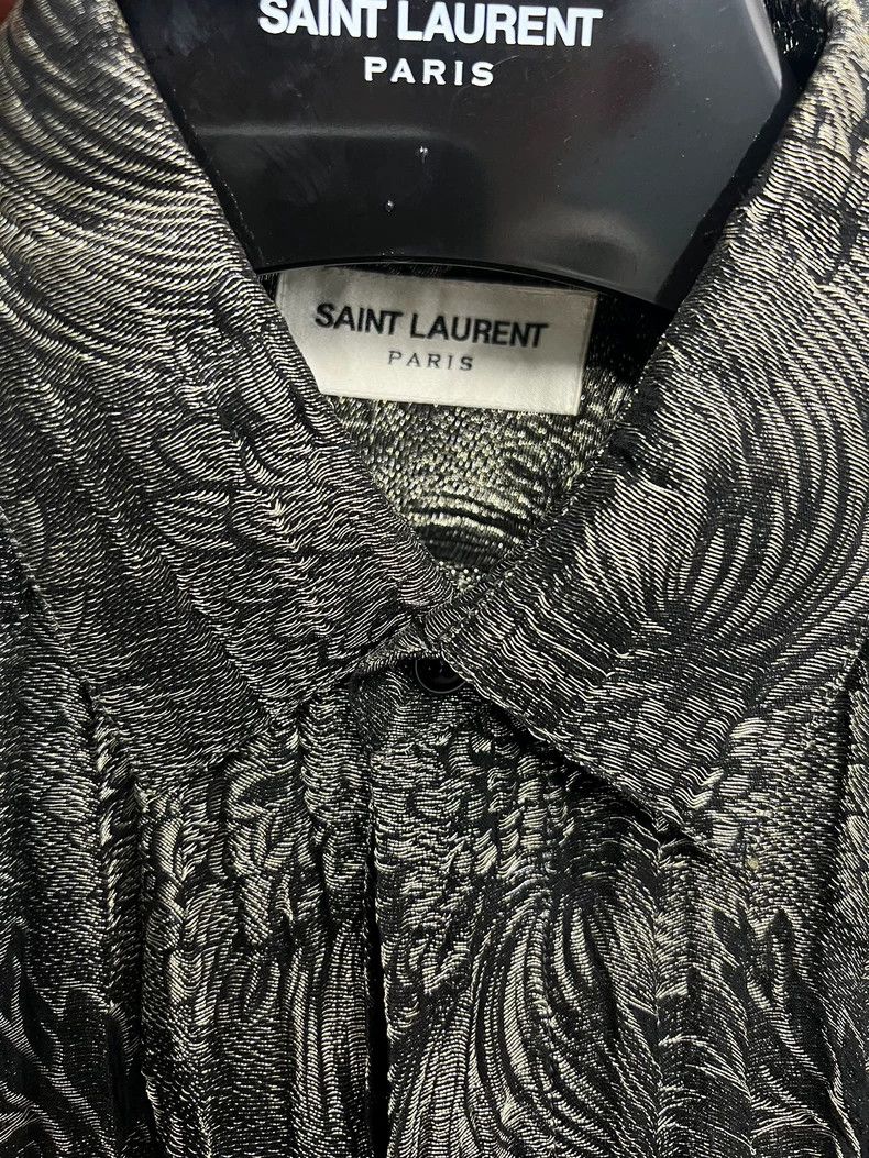 Saint Laurent Paris Saint Laurent Black Silver 3D Shirt Size US M / EU 48-50 / 2 - 3 Thumbnail