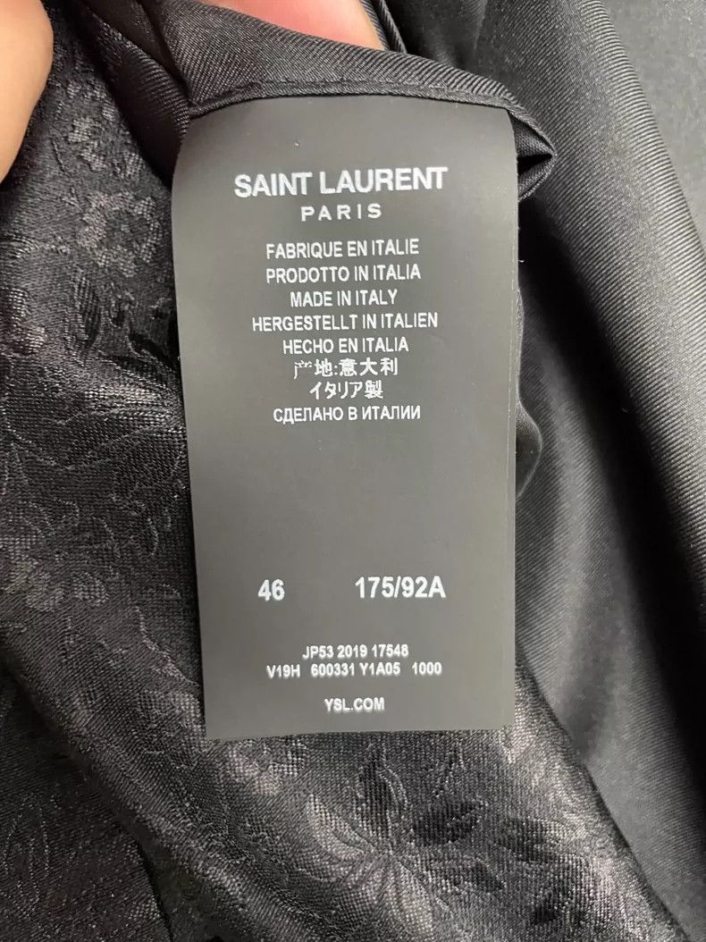 Saint Laurent Paris Saint Laurent Black Silk Suit Jacket Size US M / EU 48-50 / 2 - 4 Thumbnail