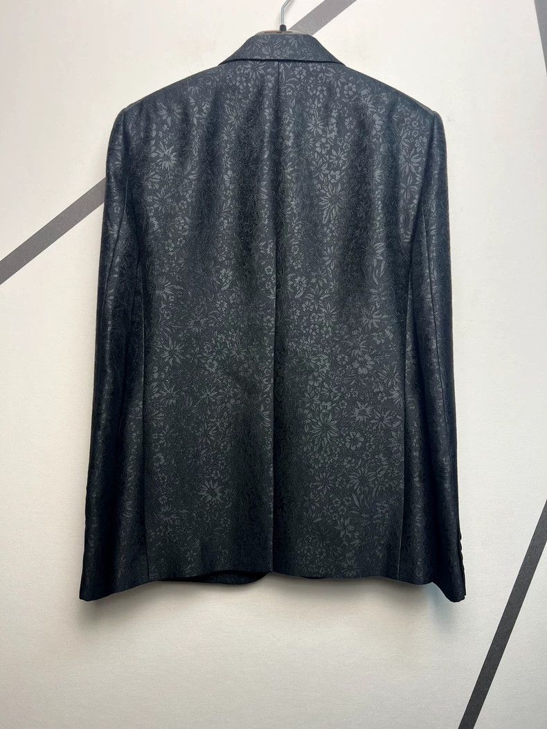 Saint Laurent Paris Saint Laurent Black Silk Suit Jacket Size US M / EU 48-50 / 2 - 2 Thumbnail