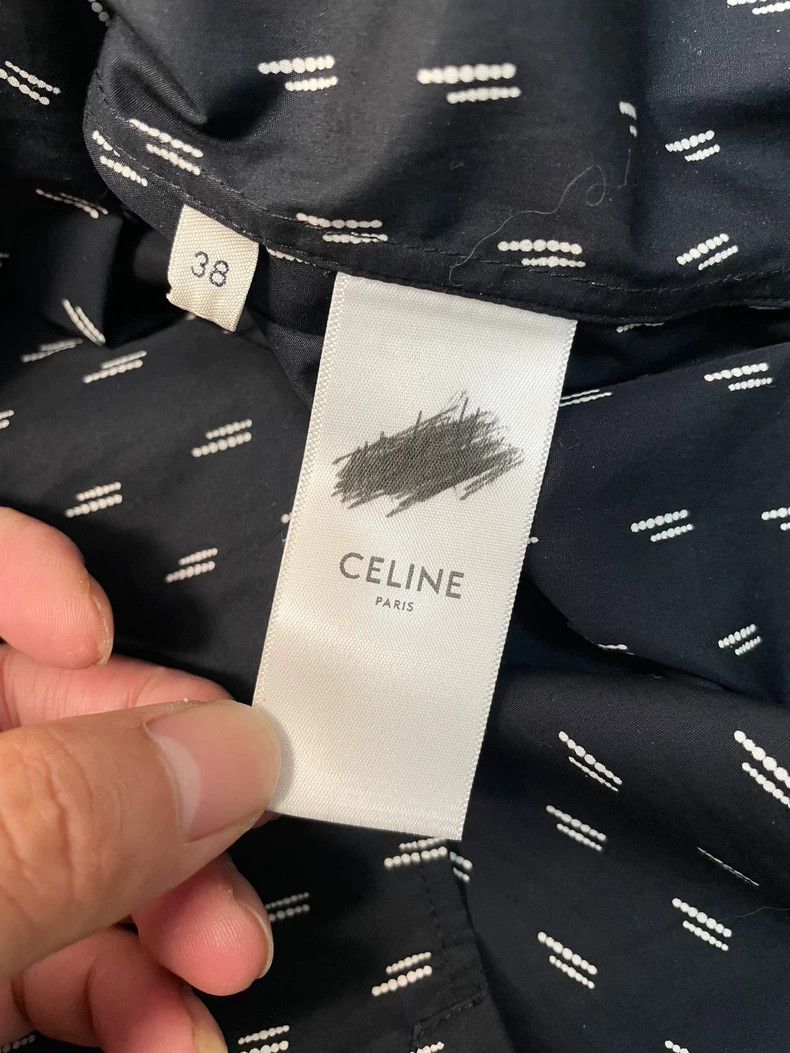 Celine Celine Black Printed Long Sleeve Shirt 38 Code Size US M / EU 48-50 / 2 - 4 Thumbnail