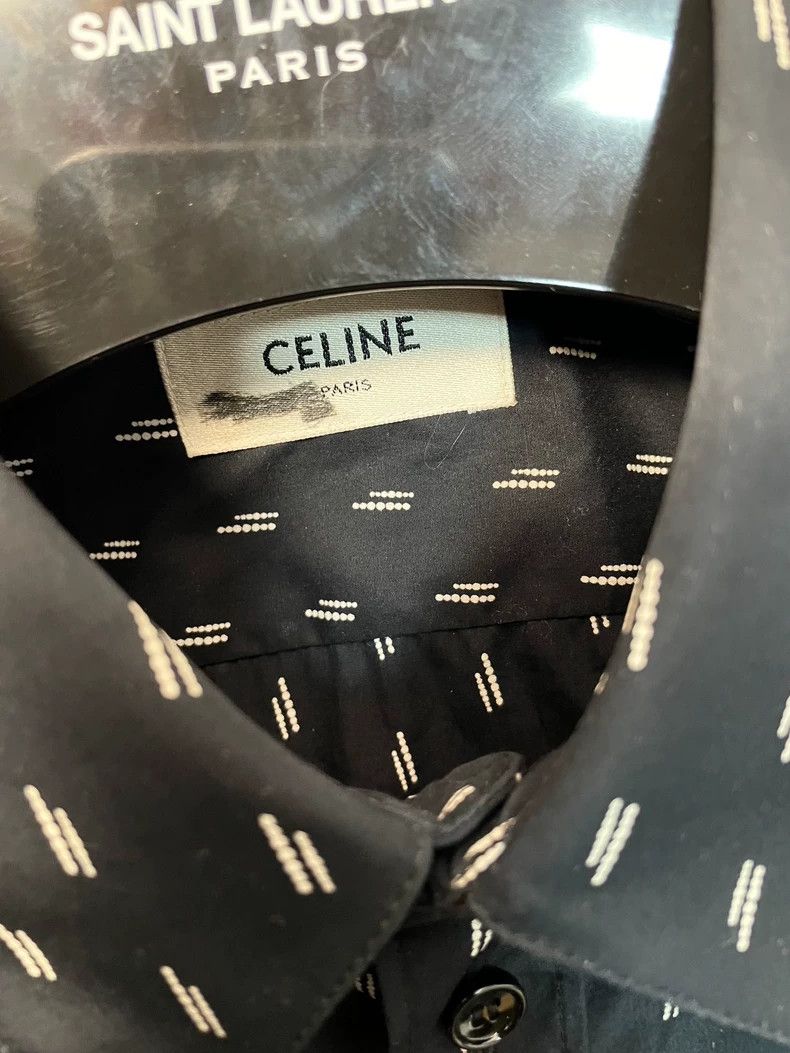 Celine Celine Black Printed Long Sleeve Shirt 38 Code Size US M / EU 48-50 / 2 - 3 Thumbnail