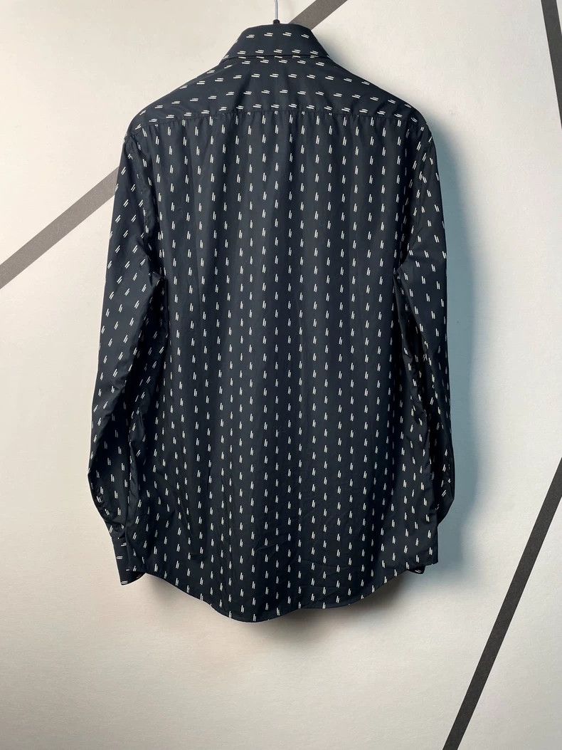 Celine Celine Black Printed Long Sleeve Shirt 38 Code Size US M / EU 48-50 / 2 - 2 Thumbnail