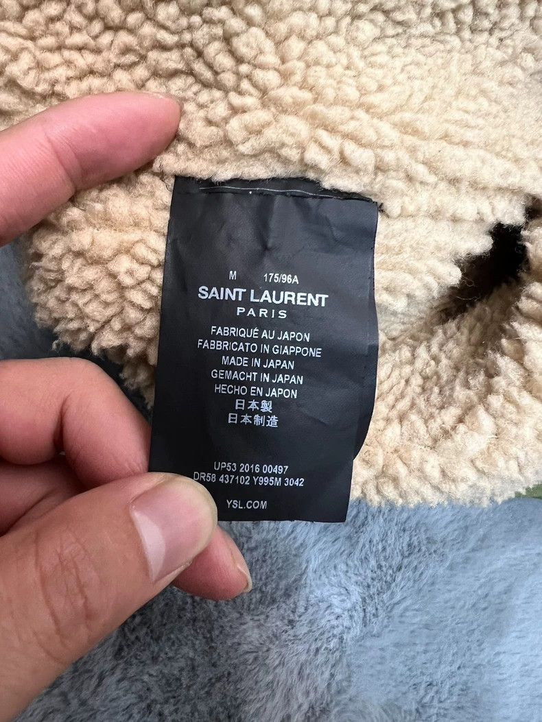 Saint Laurent Paris Saint Laurent Green Hooded Coat with Shearling Size US M / EU 48-50 / 2 - 5 Thumbnail