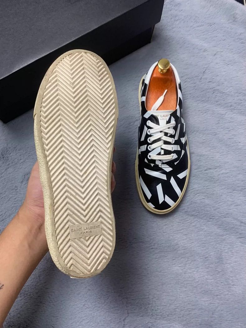 Saint Laurent Paris Saint Laurent Black and White Panel Sneakers Size US 9 / EU 42 - 4 Thumbnail