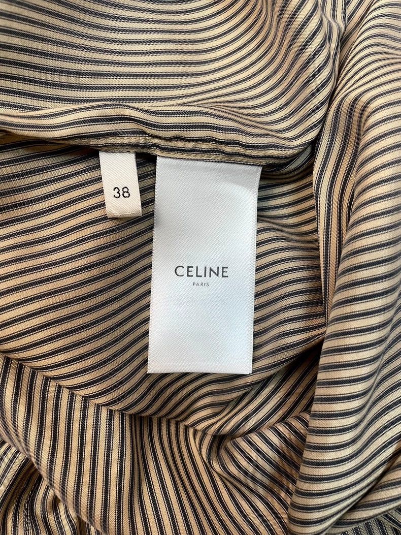 Celine Celine Striped Silk Shirt with Original Tags Size US M / EU 48-50 / 2 - 4 Thumbnail