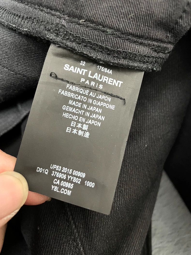 Saint Laurent Paris Saint Laurent Black Denim Pants Size 32 Size US 32 / EU 48 - 4 Thumbnail