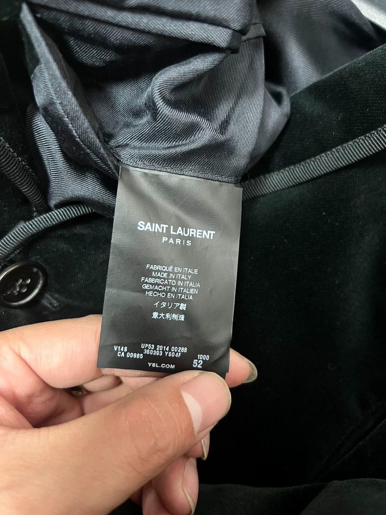 Saint Laurent Paris Saint Laurent Black Velvet Blazer Jacket Size US L / EU 52-54 / 3 - 5 Thumbnail