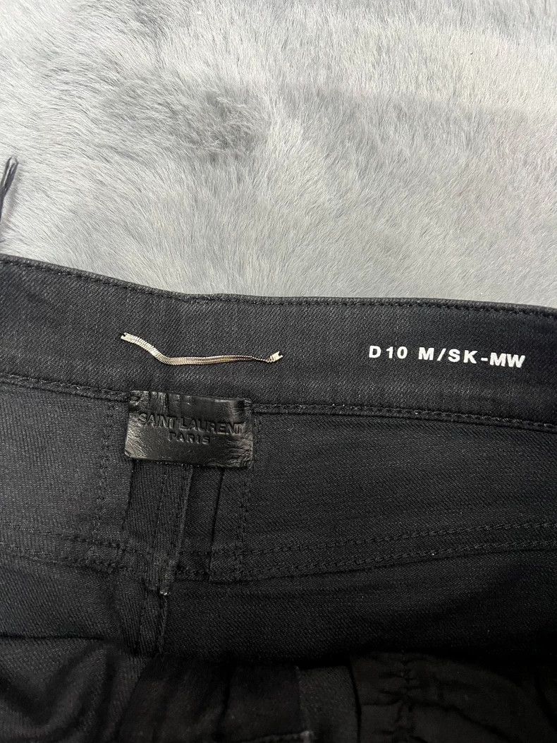Saint Laurent Paris Saint Laurent Black Distressed Denim Pants Size US 32 / EU 48 - 3 Thumbnail