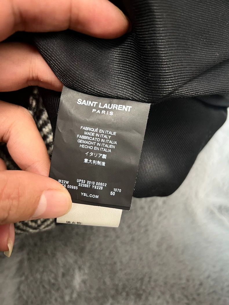 Saint Laurent Paris Saint Laurent Wool Herringbone Coat Size US L / EU 52-54 / 3 - 5 Thumbnail