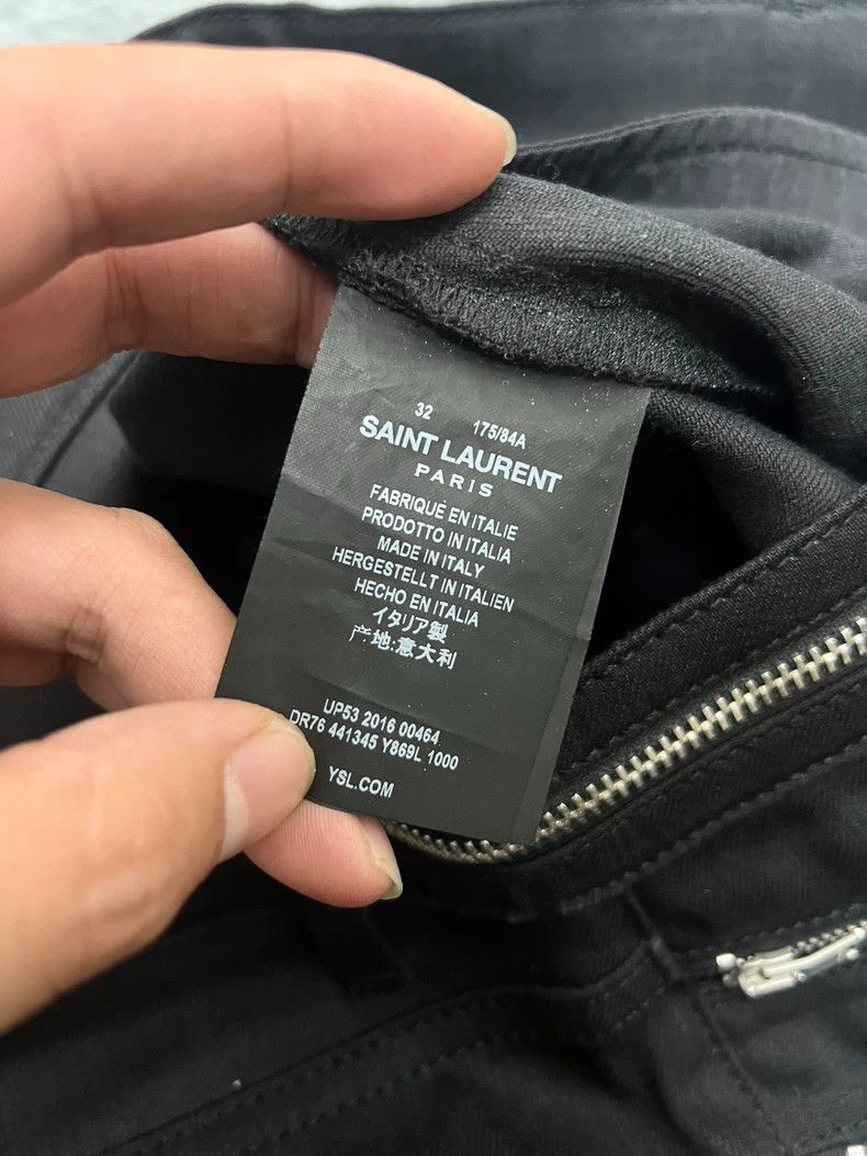 Saint Laurent Paris Saint Laurent Black Basic Denim Pants with Zippers Size US 32 / EU 48 - 5 Thumbnail