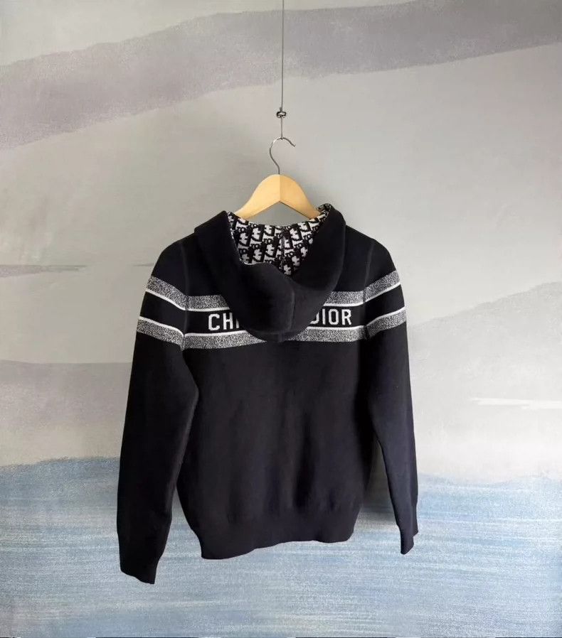 Dior Dior Navy Blue Cashmere Zip Hoodie Size US S / EU 44-46 / 1 - 5 Thumbnail