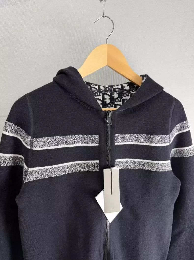 Dior Dior Navy Blue Cashmere Zip Hoodie Size US S / EU 44-46 / 1 - 4 Thumbnail