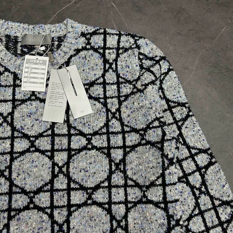 Dior DIOR 24FW Diamond Pattern Sweater Size US XL / EU 56 / 4 - 6 Thumbnail