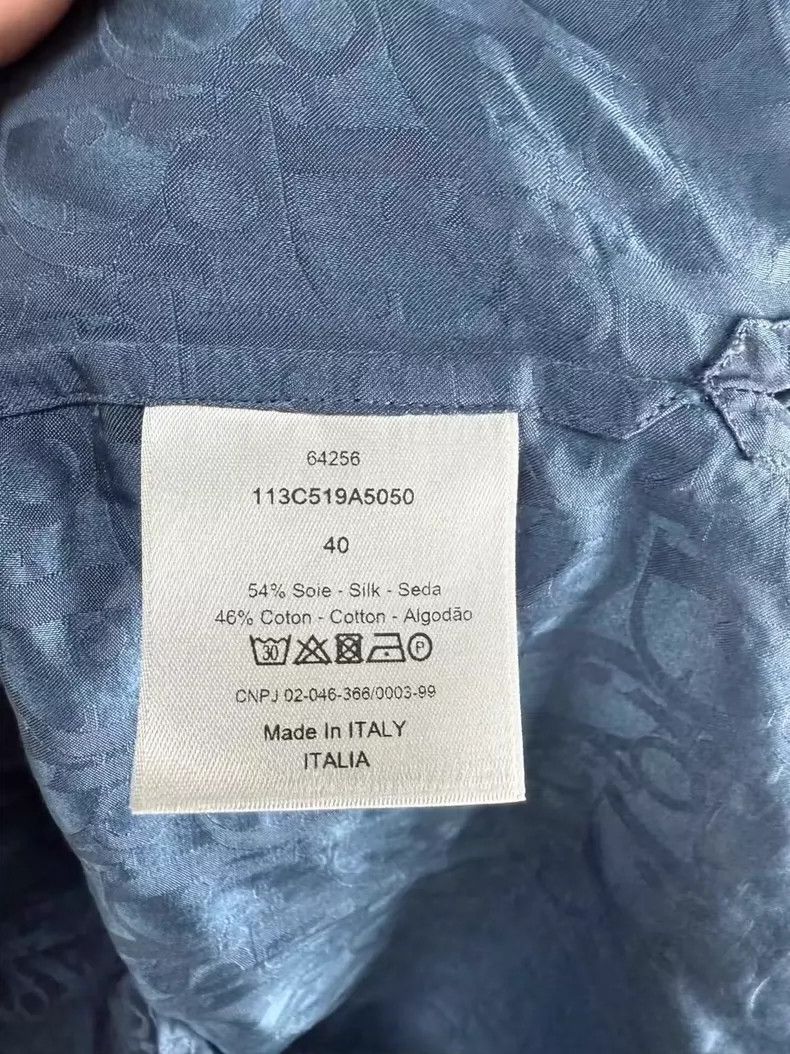 Dior Dior Deep Blue Silk Short Sleeve Shirt Size US L / EU 52-54 / 3 - 4 Thumbnail