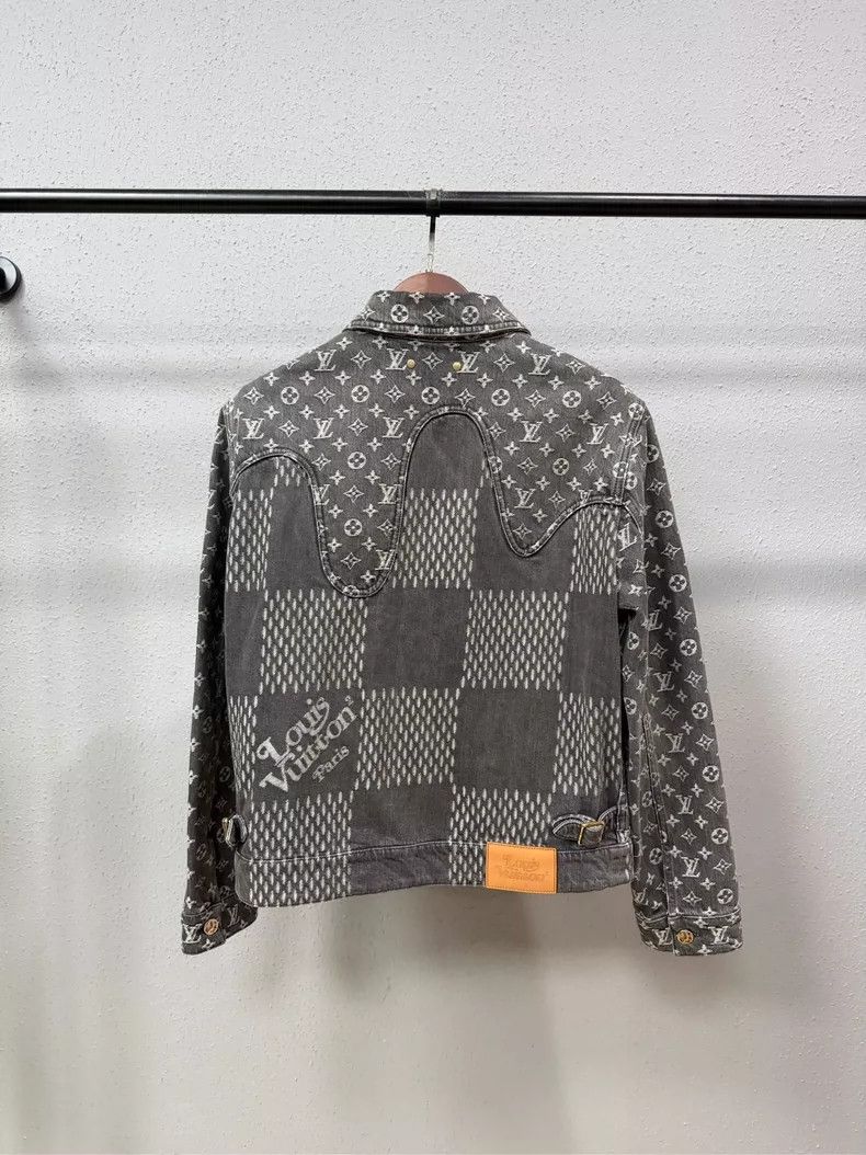Louis Vuitton Louis Vuitton Black Gray Denim Jacket Size US M / EU 48-50 / 2 - 2 Thumbnail