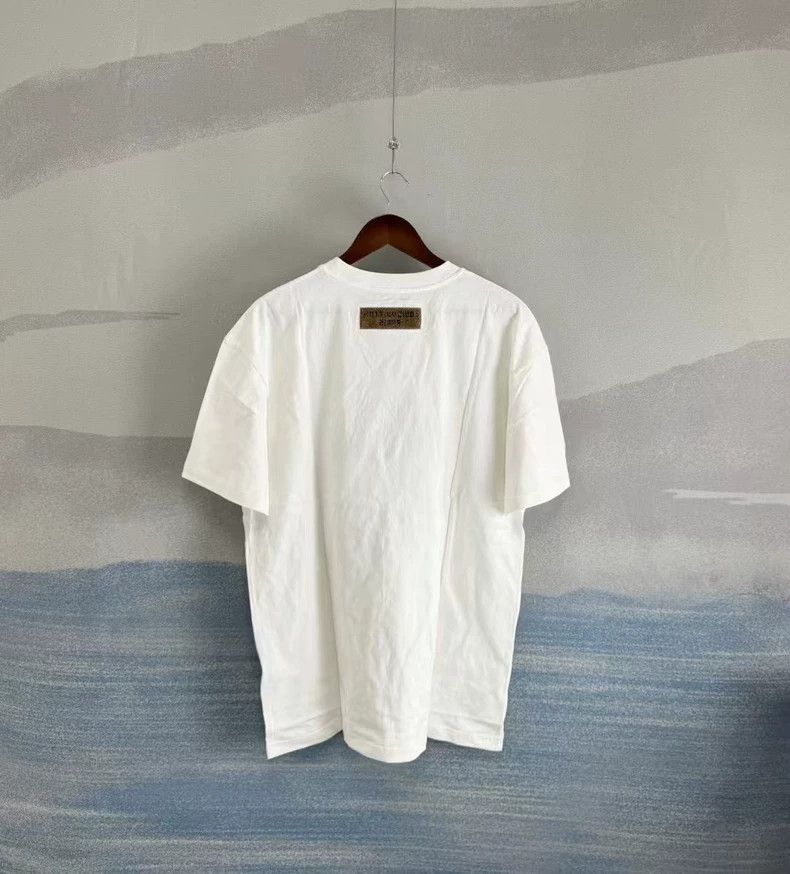 Louis Vuitton Louis Vuitton White Green Letter Short Sleeve Tee Size US XL / EU 56 / 4 - 2 Thumbnail