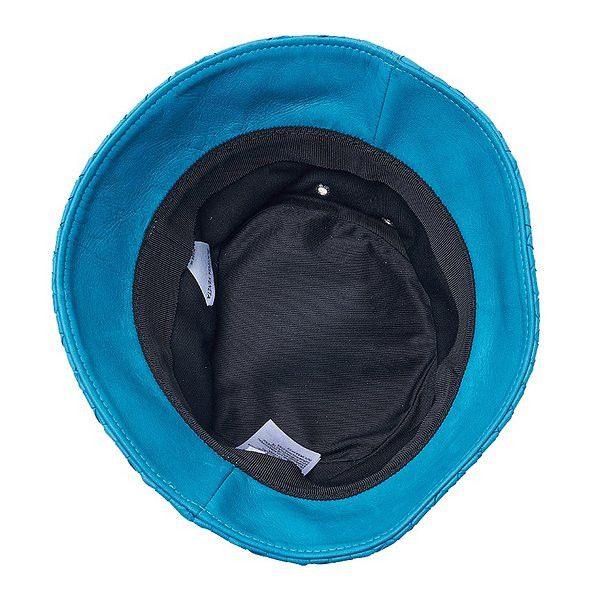 Bottega Veneta intrecciato leather bucket hat blue Size ONE SIZE - 5 Thumbnail