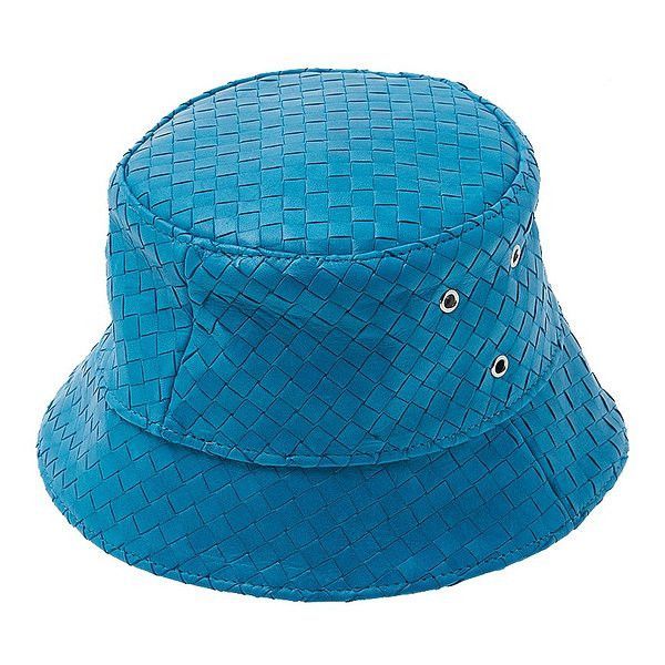 Bottega Veneta intrecciato leather bucket hat blue Size ONE SIZE - 4 Thumbnail