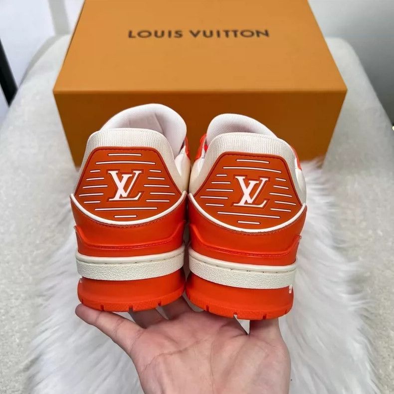 Louis Vuitton Louis Vuitton Trainer Sneakers in White Orange Size US 7 / EU 40 - 3 Thumbnail