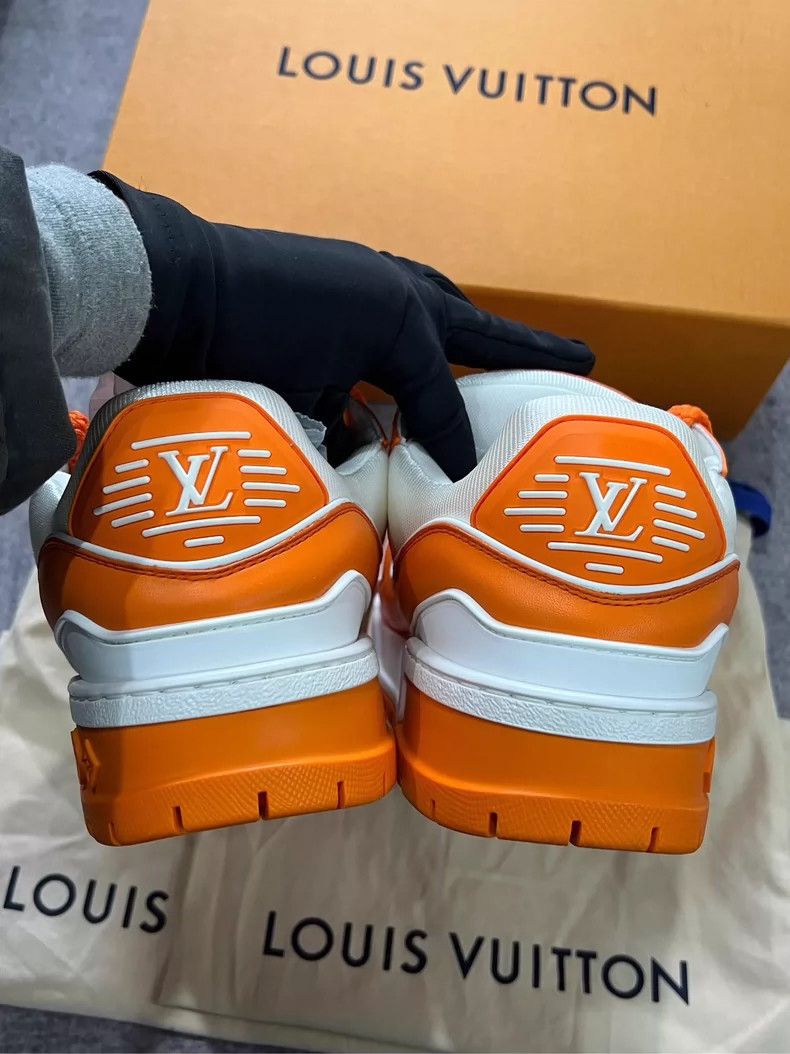 Louis Vuitton Louis Vuitton Orange Sneakers Size 7.5/41.5 Size US 7.5 / EU 40-41 - 5 Thumbnail