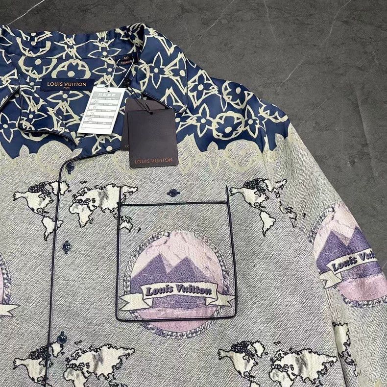 Louis Vuitton Louis Vuitton Long Sleeve Shirt with Logo Size US XXL / EU 58 / 5 - 5 Thumbnail