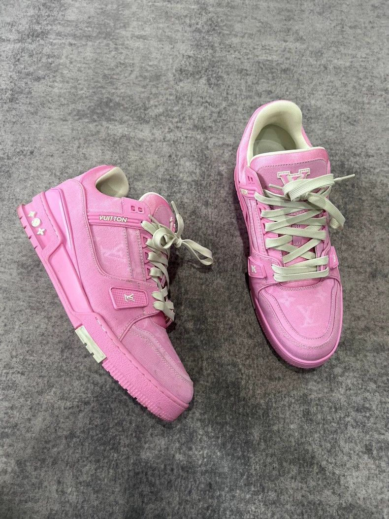 Louis Vuitton Louis Vuitton Pink Denim Trainers Size 9/43 Size US 9 / EU 42 - 2 Thumbnail