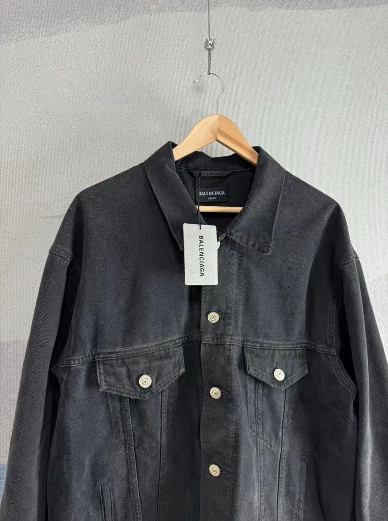 Balenciaga Balenciaga Black and White Denim Jacket Size US M / EU 48-50 / 2 - 3 Thumbnail