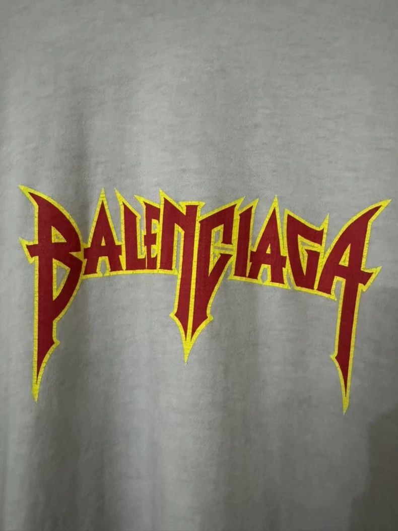 Balenciaga Balenciaga Gray Short Sleeve Graphic Tee Size US L / EU 52-54 / 3 - 2 Thumbnail