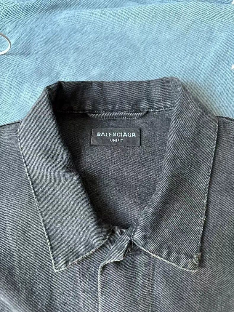 Balenciaga Balenciaga Graffiti Spray Painted Denim Jacket Size US M / EU 48-50 / 2 - 3 Thumbnail